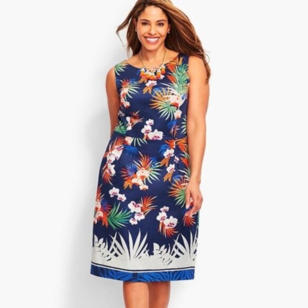 Talbots Tropical Sleeveless Summer Dress, 10P